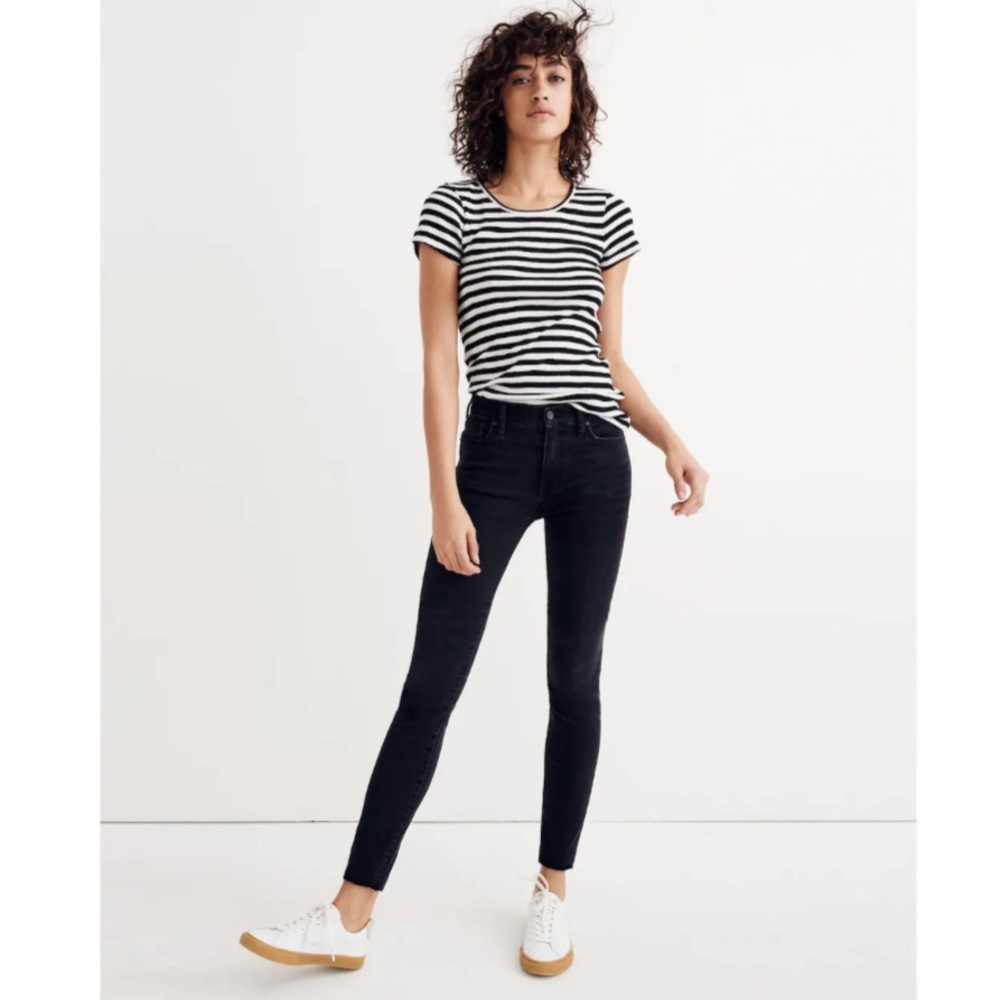 Madewell 9” mid-rise skinny jeans carbon black 27P